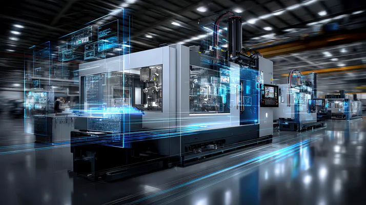 Stabilimento LPM con sistemi di sicurezza industriale connessi e sensori digitali